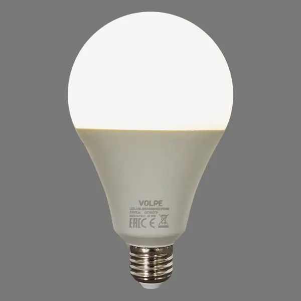 фото Лампа светодиодная volpe norma e27 220 в 30 вт груша 2400 лм, белый свет