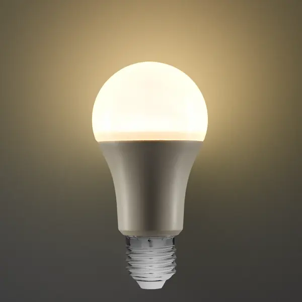 фото Лампа светодиодная с датчиком освещенности e27 uniel smart 200-250 в 10 вт груша матовая 900 лм, белый свет