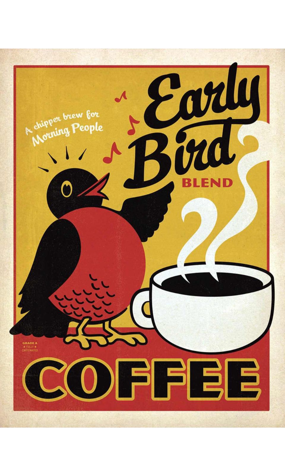 Постер на холсте Просто Постер Кофе Early bird coffee 90x120 без рамы ✳️  купить по цене 2290 ₽/шт. в Тольятти с доставкой в интернет-магазине Леруа  Мерлен