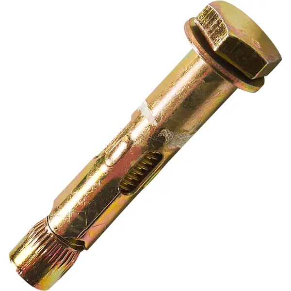 Втулочный анкер 12x65 мм оцинкованная сталь шуруп кольцо 3x20 мм сталь оцинкованная золотой