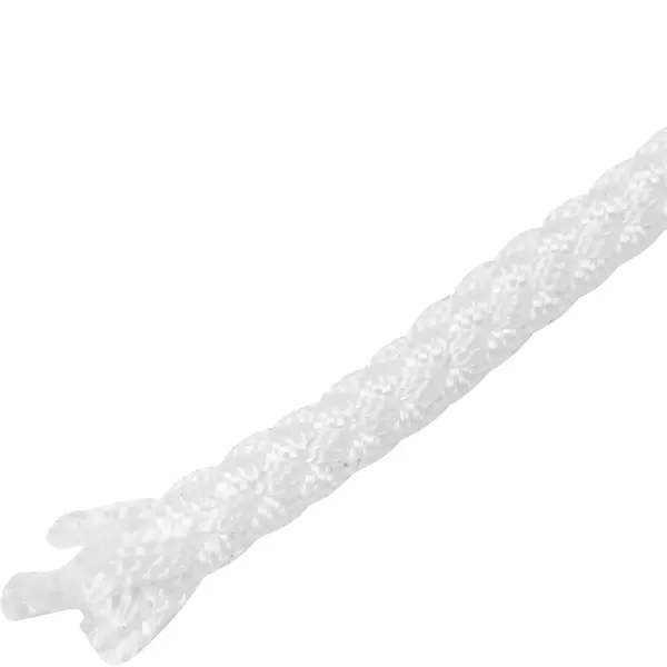 Веревка полиамидная 6 мм цвет белый, на отрез полиамидная крученая веревка 12 мм