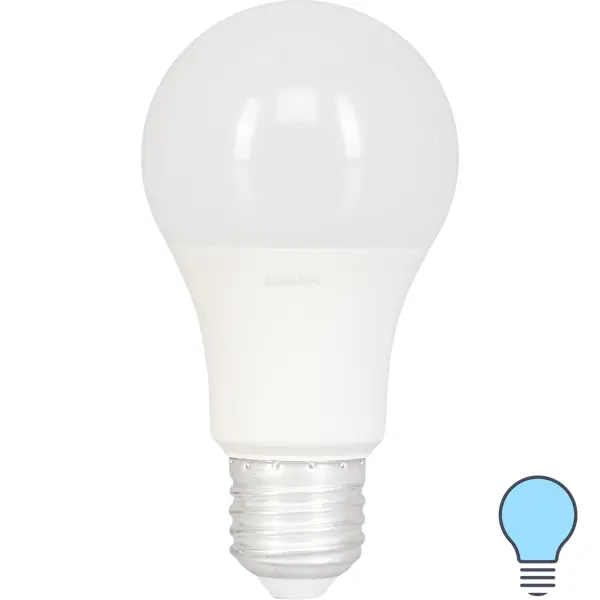 фото Лампа светодиодная osram e27 8.5 вт груша матовая 806 лм, холодный белый свет