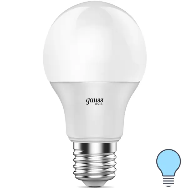 Лампа светодиодная Gauss E27 170-240 В 11.5 Вт груша матовая 1000 лм холодный белый свет лампочка светодиодная smartbuy hp цилиндр 30 вт e27 6500 к холодный белый свет