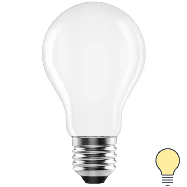 Лампа светодиодная Lexman E27 220-240 В 5 Вт груша матовая 600 лм теплый белый свет груша феерия ø25 h100 см