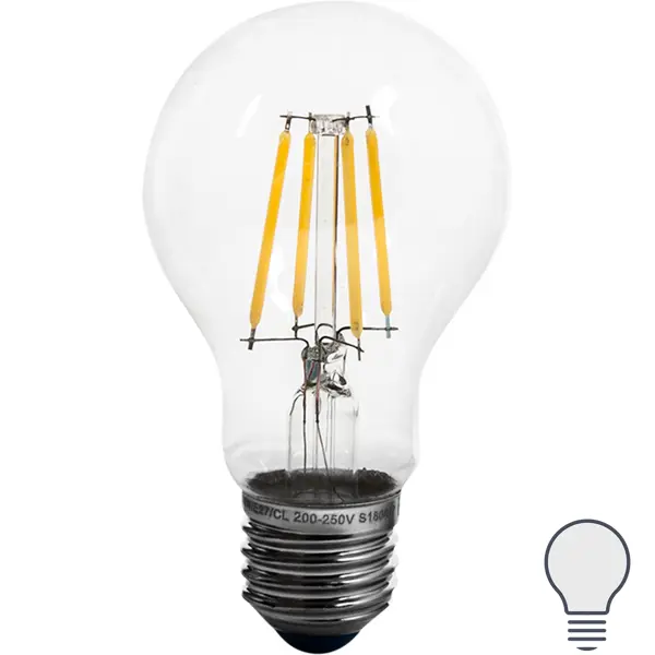 Лампа светодиодная Uniel Стандарт E27 170-240 В 8 Вт 800 лм, холодный белый свет светодиодная сетка uniel