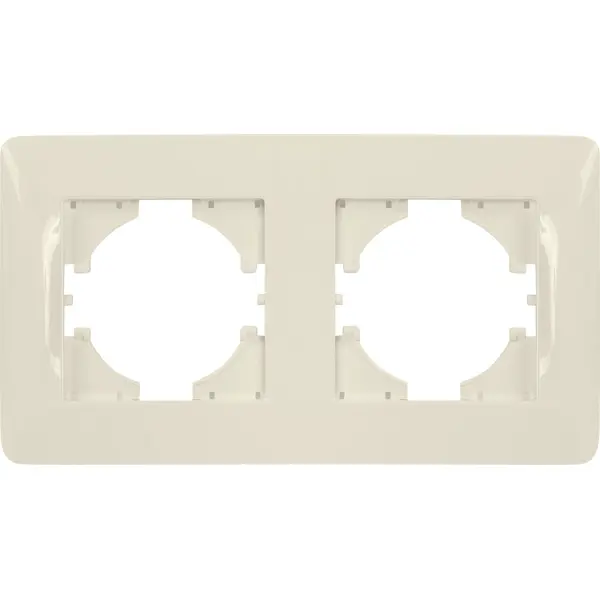 Рамка для розеток и выключателей Gusi Electric Ugra С1120-003 2 поста цвет бежевый рамка для розеток и выключателей gusi electric ugra с1120 001 2 поста белый