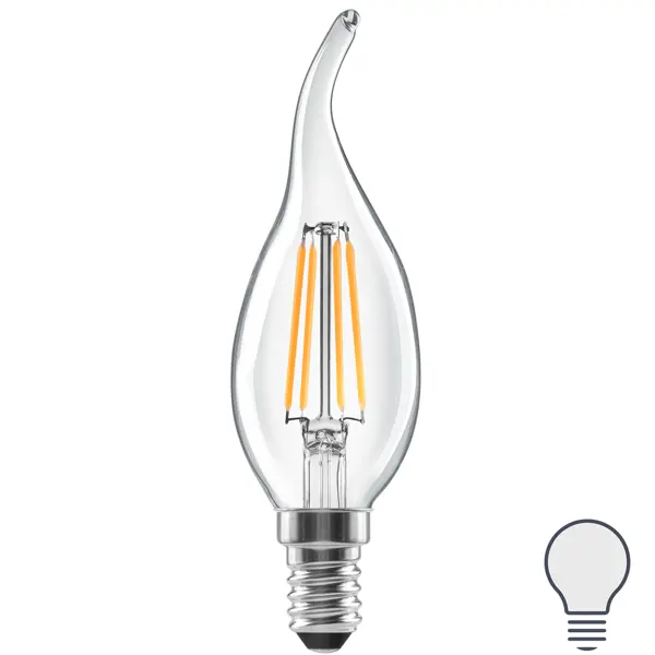 Лампа светодиодная Lexman E14 220-240 В 5 Вт свеча на ветру прозрачная 600 лм нейтральный белый свет татуировка на тело чёрная водостойкая пёрышко на ветру микс 10 5х6 см