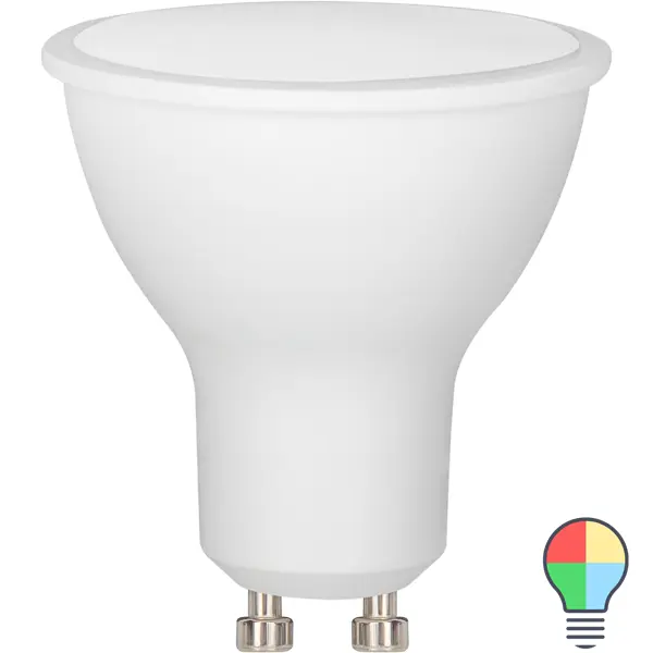 Лампа светодиодная Gauss GU10 230 В 6 Вт спот матовая 440 лм, регулируемый цвет света RGBW умная лампочка yeelight gu10 smart bulb w1 multicolor yldp004 a