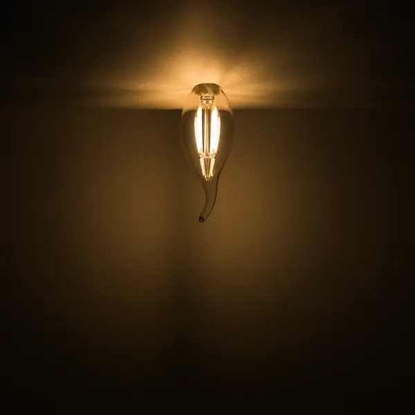 фото Лампа светодиодная gauss e14 170-240 в 5.5 вт свеча на ветру тонированная 510 лм теплый белый свет, 3 шт.