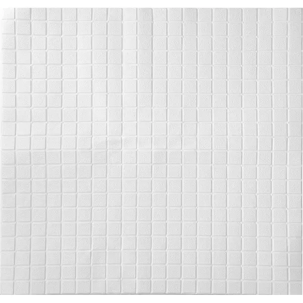 Листовая панель ПВХ Мозаика белый 700x700x3 мм 0.49 м² листовая панель пвх самоклеящаяся мягкая 3d кирпич белый 770x700x4 мм 0 539 м²