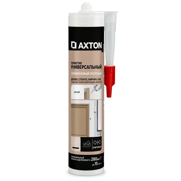 Герметик силиконовый универсальный Axton уксусный белый 280 мл универсальный антисептик dali