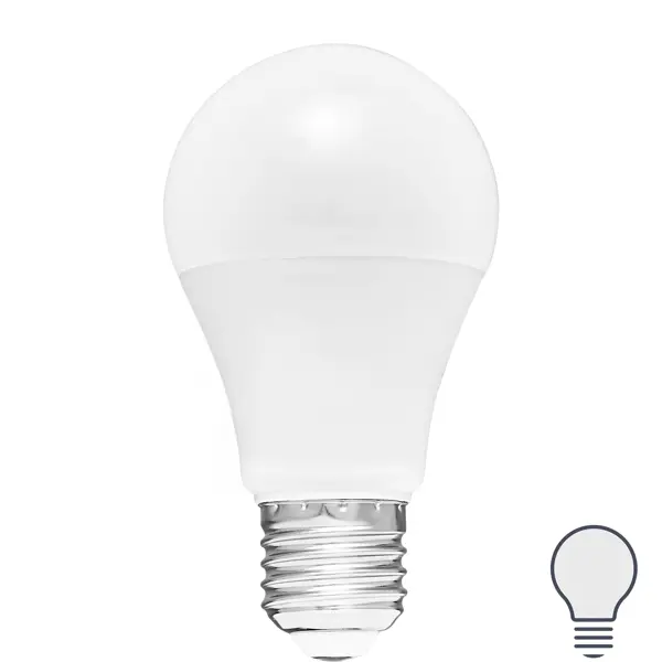 Лампа светодиодная Uniel E27 175-250 В 9 Вт груша матовая 800 лм, нейтральный белый свет груша виктория