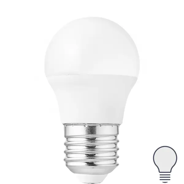 Лампа светодиодная Volpe E27 220-240 В 6 Вт шар малый матовая 600 лм нейтральный белый свет флюгер малый duck