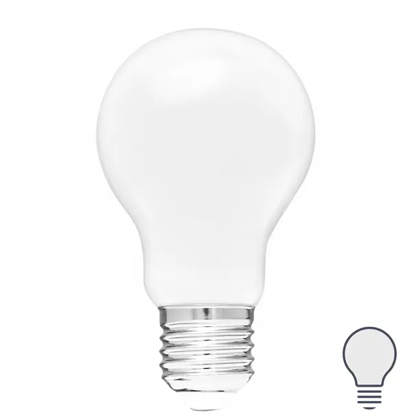 Лампа светодиодная Volpe LEDF E27 220-240 В 9 Вт груша матовая 1000 лм нейтральный белый свет лампа светодиодная филаментная диммируемая gauss e27 10w 4100к матовая 1017802210 d