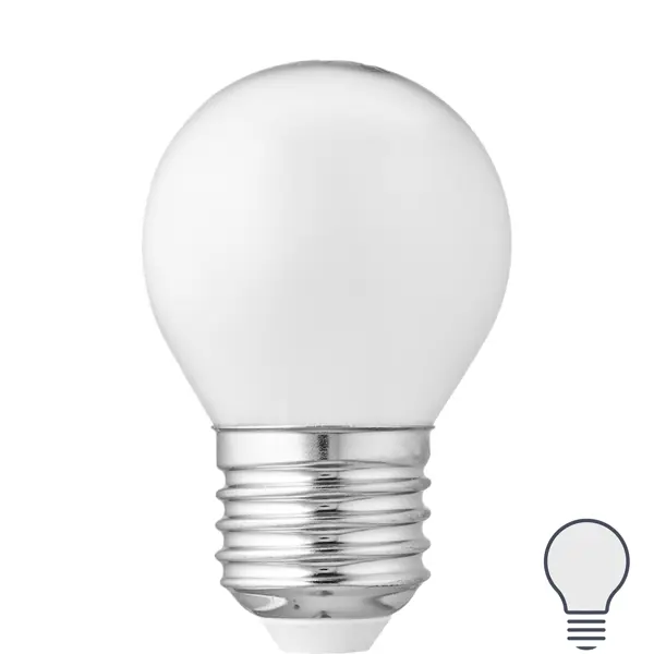Лампа светодиодная Volpe LEDF E27 220-240 В 6 Вт шар малый матовая 600 лм нейтральный белый свет лампа светодиодная volpe e27 210 240 в 8 вт груша матовая 640 лм нейтральный белый свет