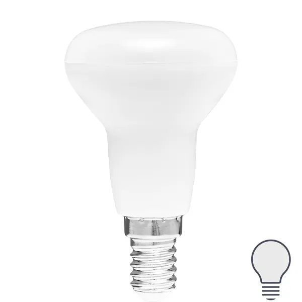 Лампа светодиодная Volpe R50 E14 220-240 В 7 Вт гриб матовая 750 лм, нейтральный белый свет