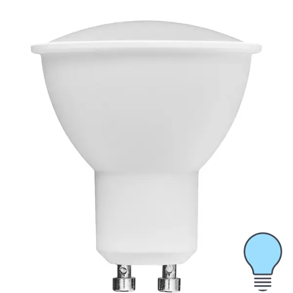 Лампа светодиодная Volpe JCDR GU10 220-240 В 7 Вт Эдисон матовая 700 лм холодный белый свет лампочка светодиодная jcdr 9 вт gu5 3 5000 к нейтральный белый свет