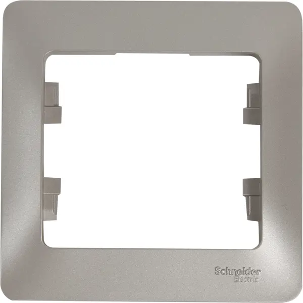 Рамка для розеток и выключателей Schneider Electric Glossa 1 пост одинарная цвет платина одноместная рамка mono electric