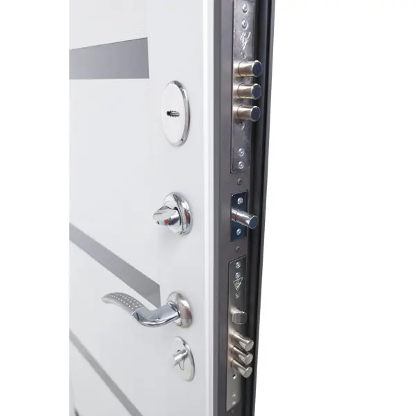 фото Дверь входная металлическая 5c 205x86 см. левая ясень белый без бренда