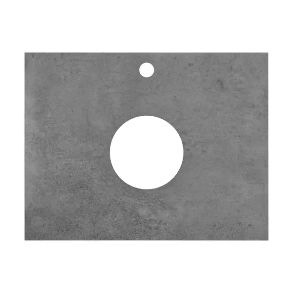 Столешница для ванной Pilar 60 керамогранит камень цвет серый столешница под раковину 800x470 мм чёрный
