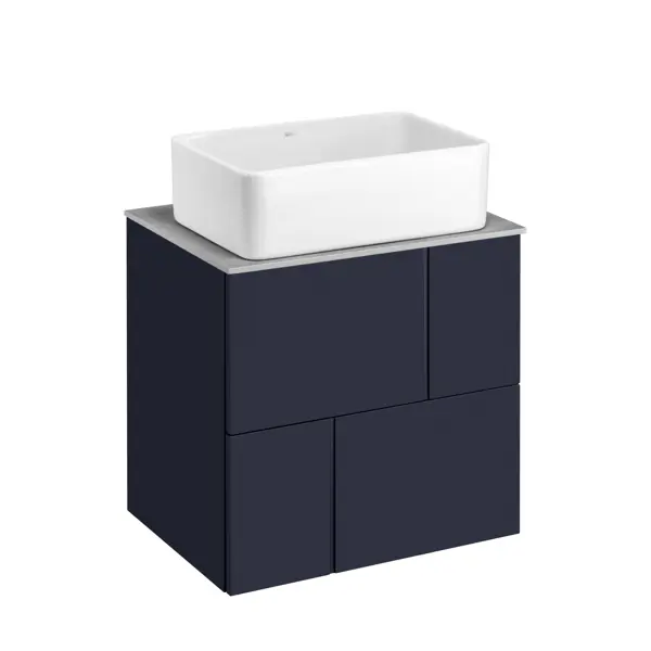 фото Столешница для ванной pilar 60 керамогранит камень цвет серый без бренда