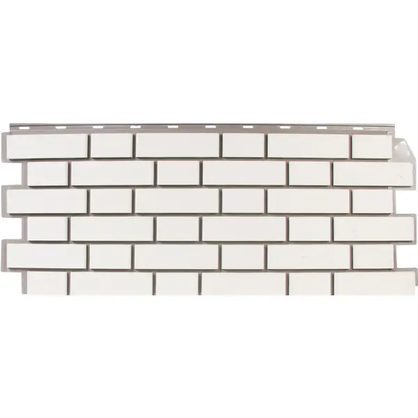 Фасадная панель FineBer Кирпич облицовочный цвет белый фасадная панель fineber камень крупный мелованный белый