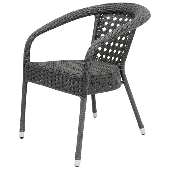 Кресло Deco 70x80x65 см искусственный ротанг цвет серый секция угловая naterial noa fix 68x62x68 см искусственный ротанг серый