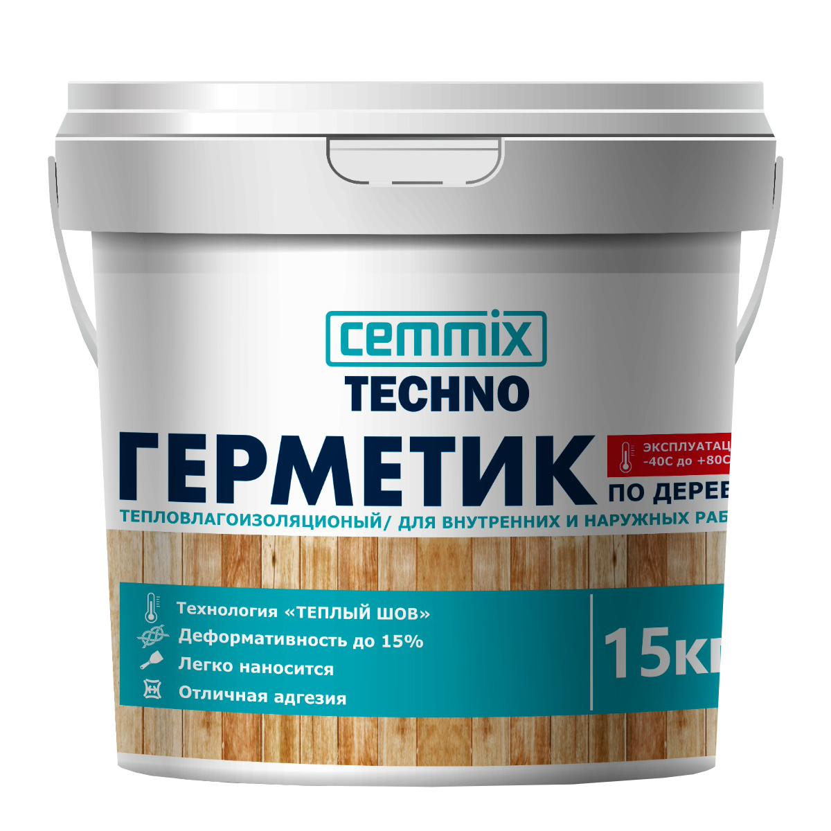 Герметик для Теплых швов Cemmix акрил для деревянных поверхностей сосна  ведро 15 кг – купить с доставкой в Екатеринбурге | Низкие цены в  интернет-магазине Леруа Мерлен