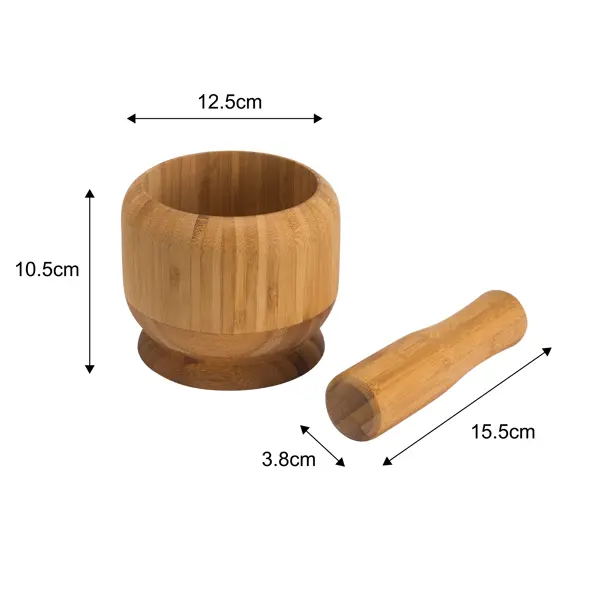 Ступка с пестиком 10.6 см бамбук цвет желтый ступка для специй 10 см с пестиком дерево wood kitchen