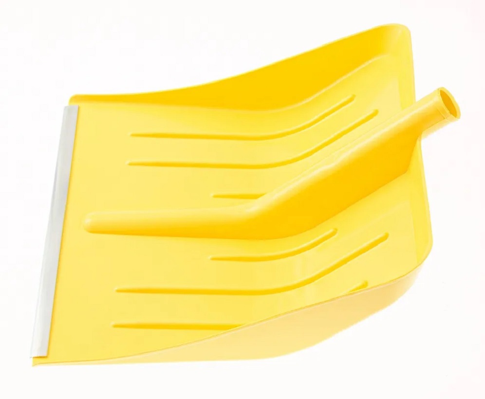 Лопата для уборки снега Сибртех 616165 пластиковая желтая 400х420 мм .