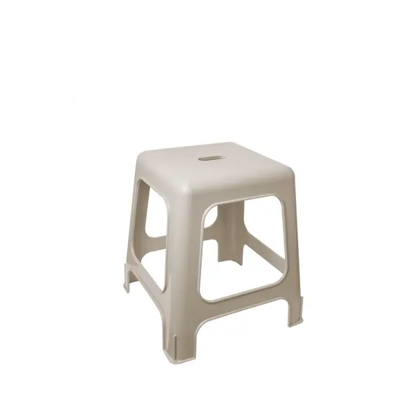 Табурет садовый 41х41х46 см пластик молочно-белый кресло офисное brabix fancy mg 201w с подлокотниками пластик белый оранжевое tw 96 1 532410