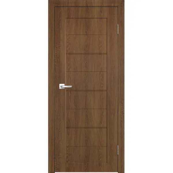 фото Дверь межкомнатная тревизо глухая финиш-бумага ламинация цвет дуб тернер коричневый 90x200 см verda
