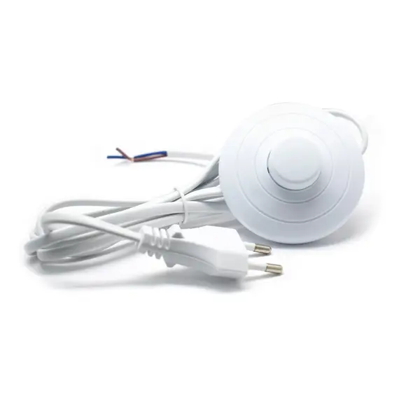 Шнур для электроприборов Oxion с ножным выключателем 1.8 м цвет белый шнур с выключателем oxion 1 8 м цвет прозрачный
