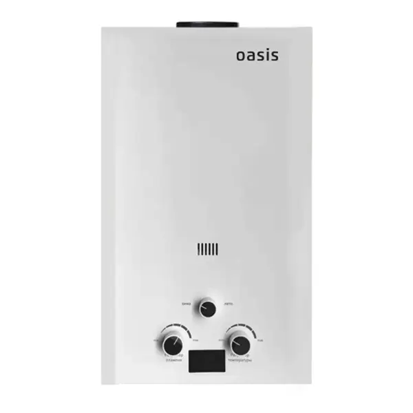 Колонка газовая Oasis 62x33x18.5 см 12 л/мин цвет белый газовая колонка electrolux gwh 10 nanoplus 2 0