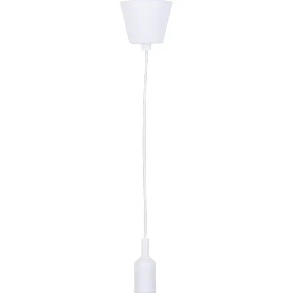 фото Патрон для лампы e27 tdm electric с подвесом 1 м цвет белый