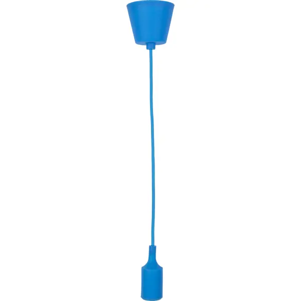 фото Патрон для лампы e27 tdm electric с подвесом 1 м цвет синий