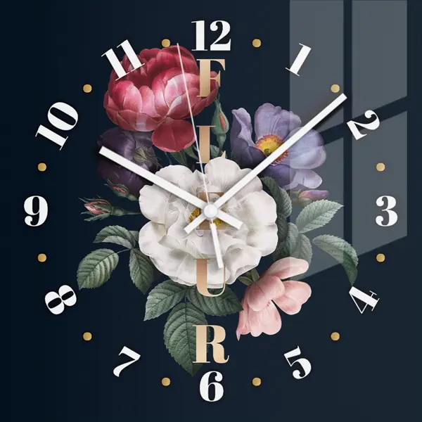 Часы настенные Artabosko Белль 13 квадратные стекло цвет черный бесшумные 30x30 см