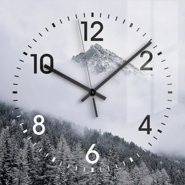 Часы настенные Artabosko Белль 2 квадратные стекло цвет серый бесшумные 30x30 см часы настенные 30х30 см белль 1 ch 01 10 01
