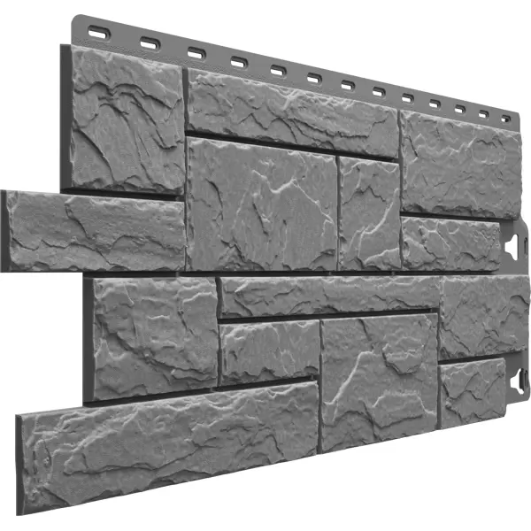 Фасадная панель Docke Stein слоистый камень 930x406 мм серый 0.38 м² фасадная панель docke камень крупный 930x406 мм тёмно коричневый 0 38 м²
