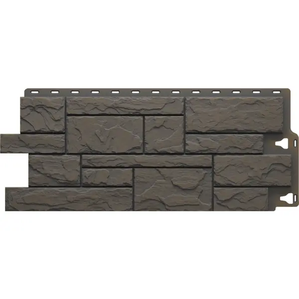 Фасадная панель Docke Камень крупный 930x406 мм тёмно-коричневый 0.38 м² фасадная панель fineber камень крупный мелованный белый