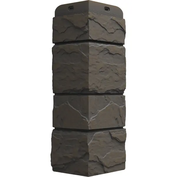 Угол наружный Docke Камень крупный 406x19.5 мм темно-коричневый фасадная панель docke камень крупный 930x406 мм тёмно коричневый 0 38 м²