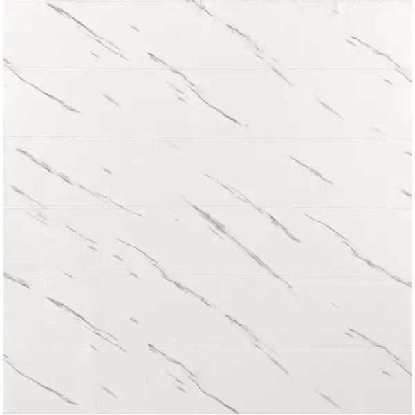 Листовая панель ПВХ Grace 3D мрамор мягкая 3 мм 700x700 мм цвет белый