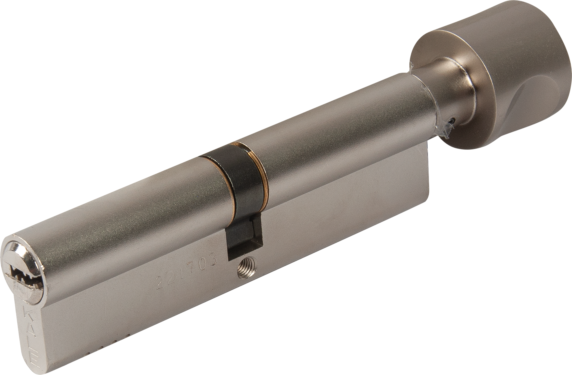 Цилиндр  Kilit 164 OBS 55x55 мм ключ/вертушка цвет никель по цене .