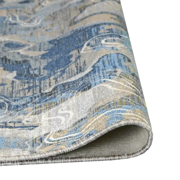 фото Дорожка ковровая «ocean» 1.2 м цвет синий роялтафт