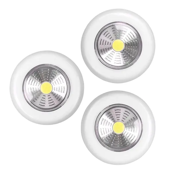 Набор светодиодных светильников на батарейках, цвет белый, 3 шт. комплект светодиодных светильников uniel ulm f42 3w 4ааа