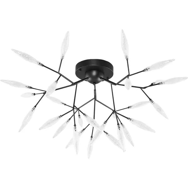 фото Люстра потолочная freya fr5067cl-27b, 27 ламп, 27 м², цвет черный/белый