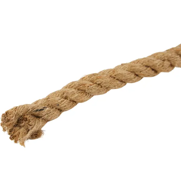 Веревка льнопеньковая 16 мм цвет бежевый, на отрез веревка льнопеньковая сибшнур 14 мм коричневый на отрез