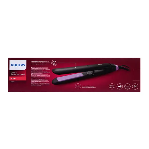 Philips StraightCare Essential ThermoProtect BHS377/00 - Piastra per  capelli