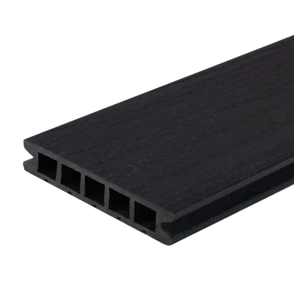 фото Террасная доска термо дпк multideck цвет черный 3000x150x27 мм. вельвет 0.45 м² мультидек
