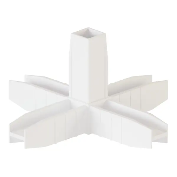 Коннектор для штанги 5 пластик цвет белый коннектор для штанги 3 2d с колесной опорой алюминий белый